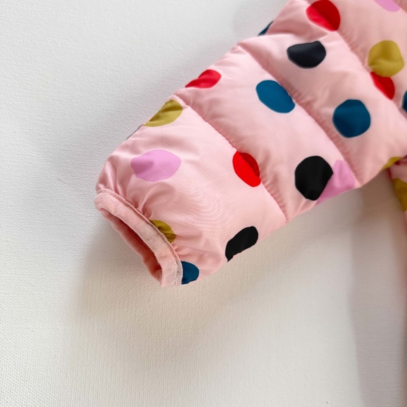 Hanna Andersson Polka Dot One Piece Poly Insulated Full Zip Snowsuit Pink 3-6m - Picture 5 of 15
